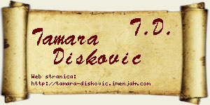 Tamara Dišković vizit kartica
